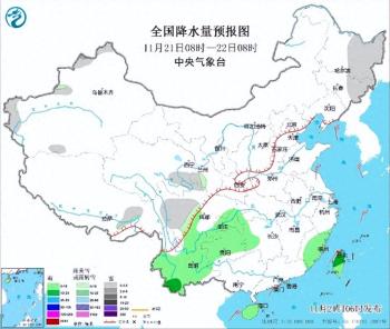 广东，气温回暖，2024年11月2122日天气分布如下  -图1